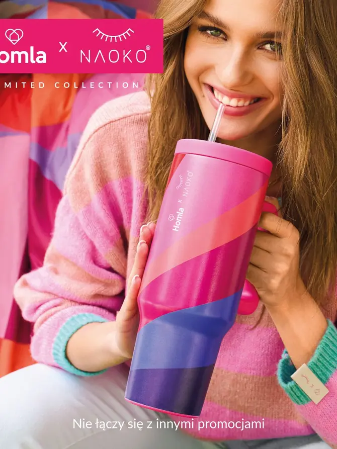 Kubek termiczny NAOKO ze słomką 1,2 l