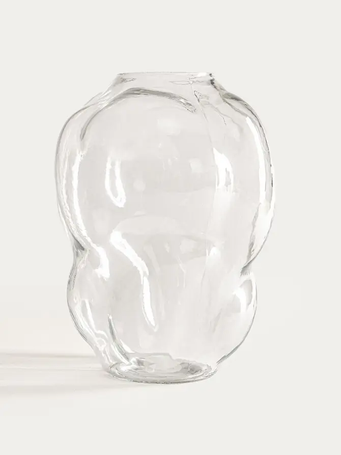 Wazon MALENA transparentny szklany 19x18,5x24,7 cm