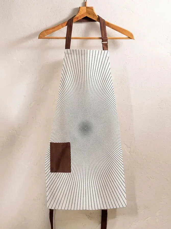 Fartuch SALADO bawełniany w niebieski wzór 60x80cm