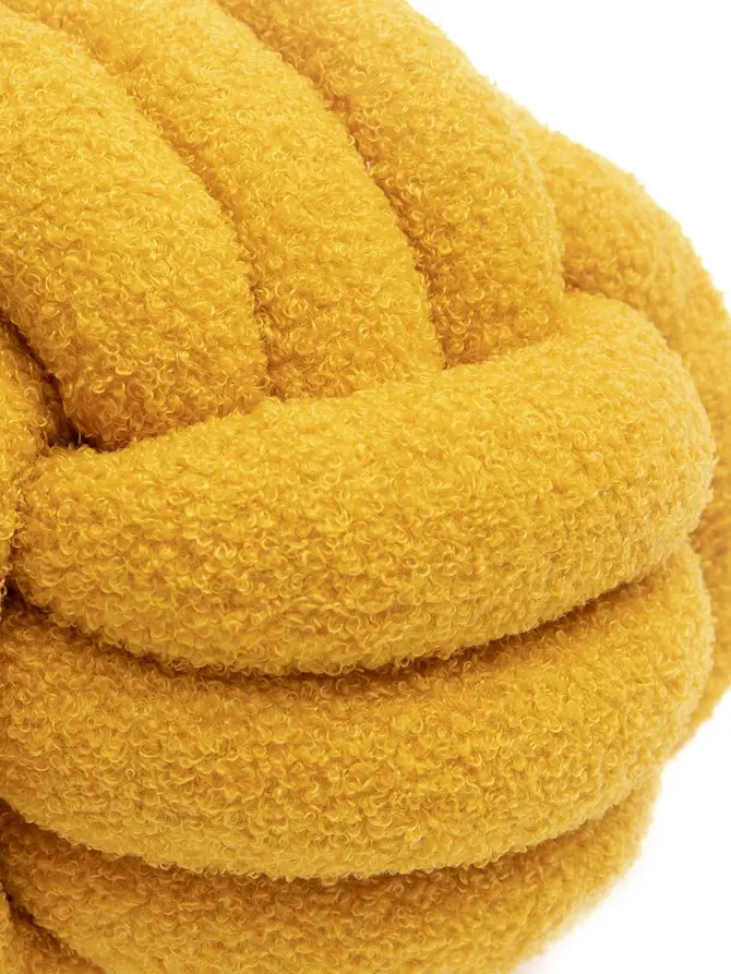 Poduszka HIBI supeł musztardowa 30 cm