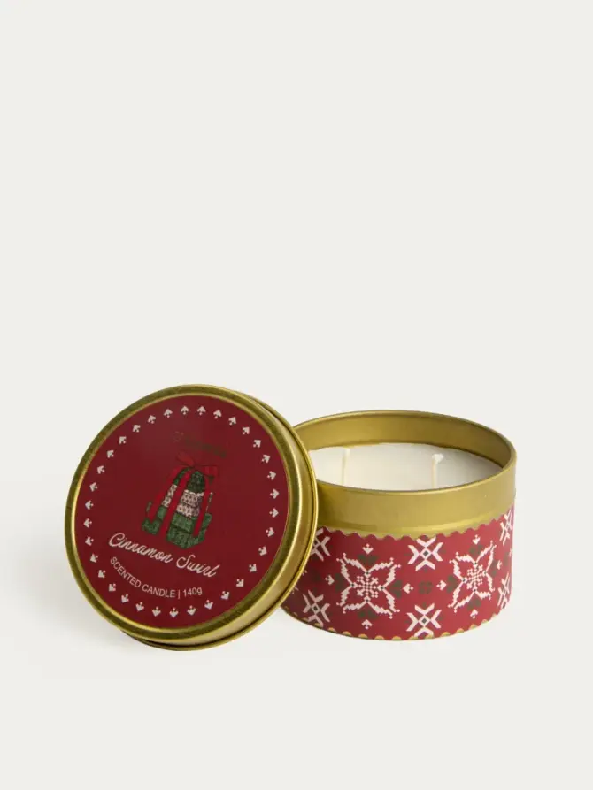 Świeca zapachowa HOLIDAY STAMP Cinnamon Swirl 140 g
