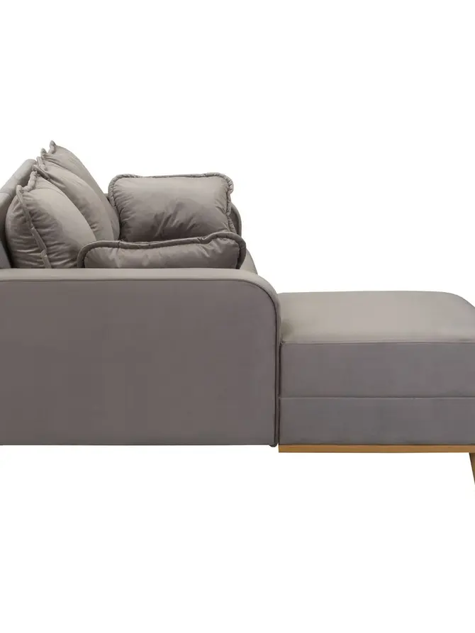 Sofa ILLA Narożnik szary 230x154x84 cm