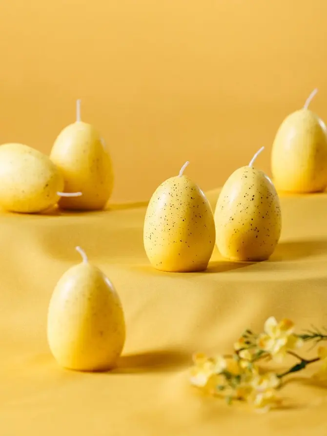 Świeca wielkanocna TRADITIONAL EASTER żółte jajka 6 szt.