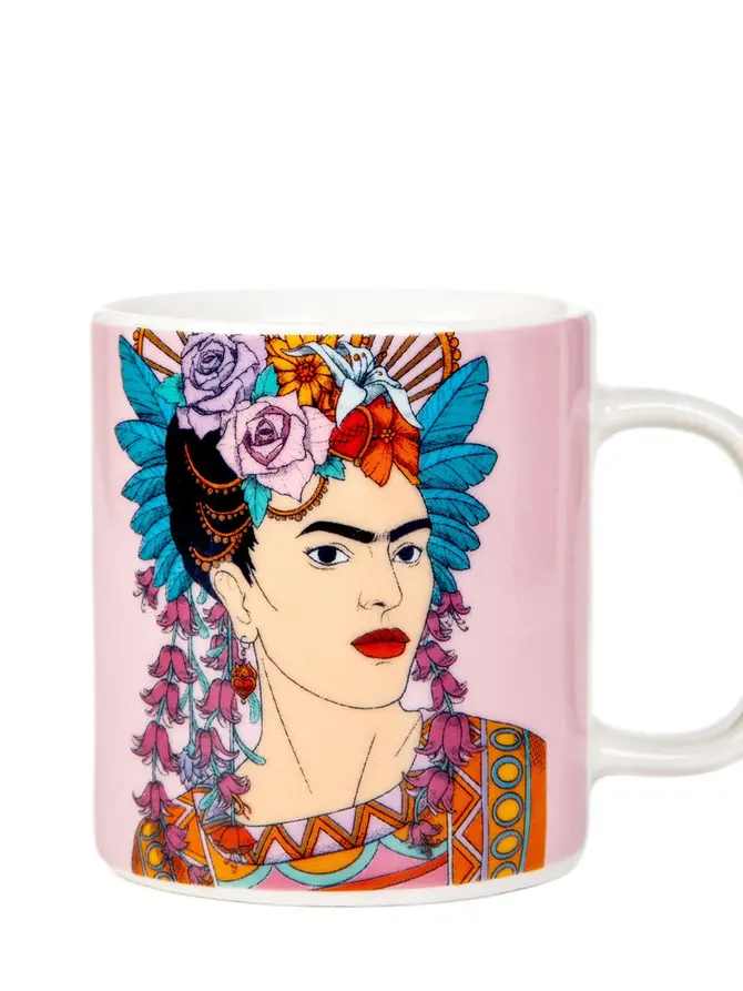 Filiżanka ze spodkiem FRIDA KAHLO fioletowa 0,2 l