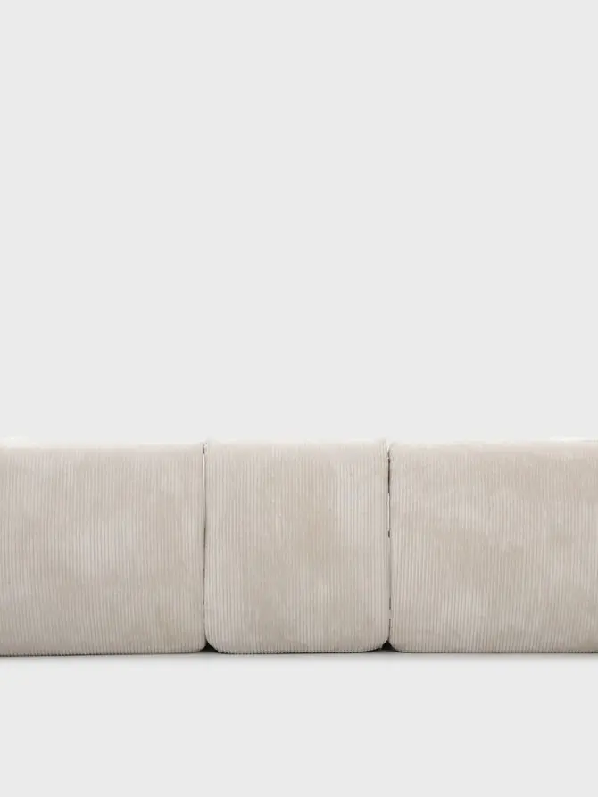 Sofa modułowa SVELA 3-osobowa beżowa piankowa sztruksowa 225x80x60,5 cm