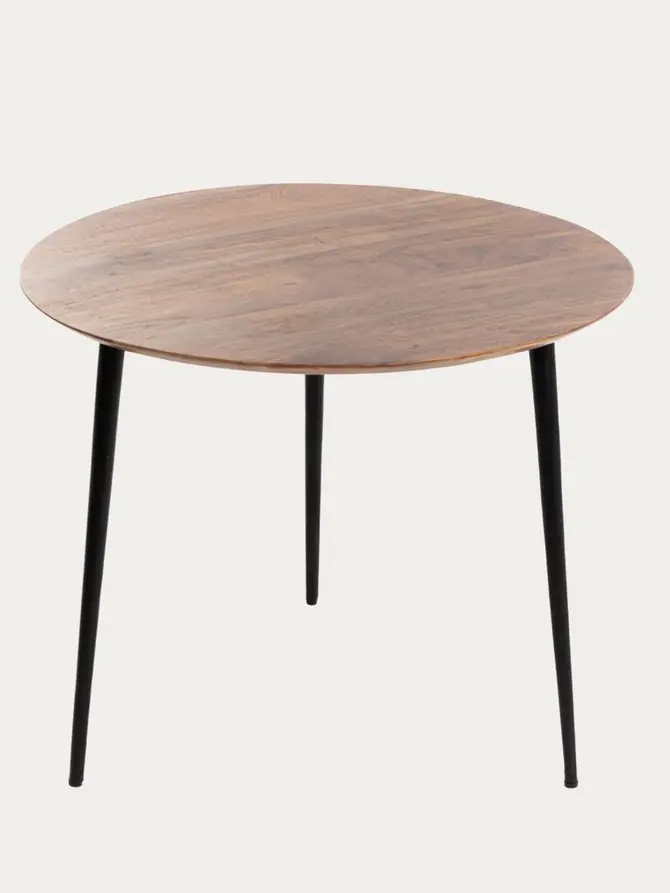 Stolik kawowy REN lite drewno akacji + metal 60x60x40 cm