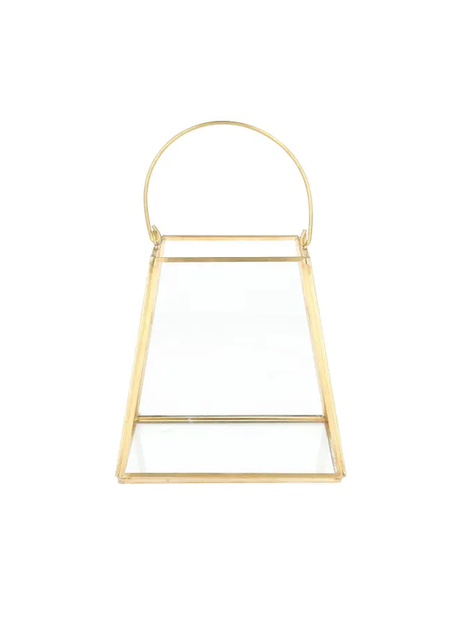 Lampion GRAZIA złoty 9x9x10 cm