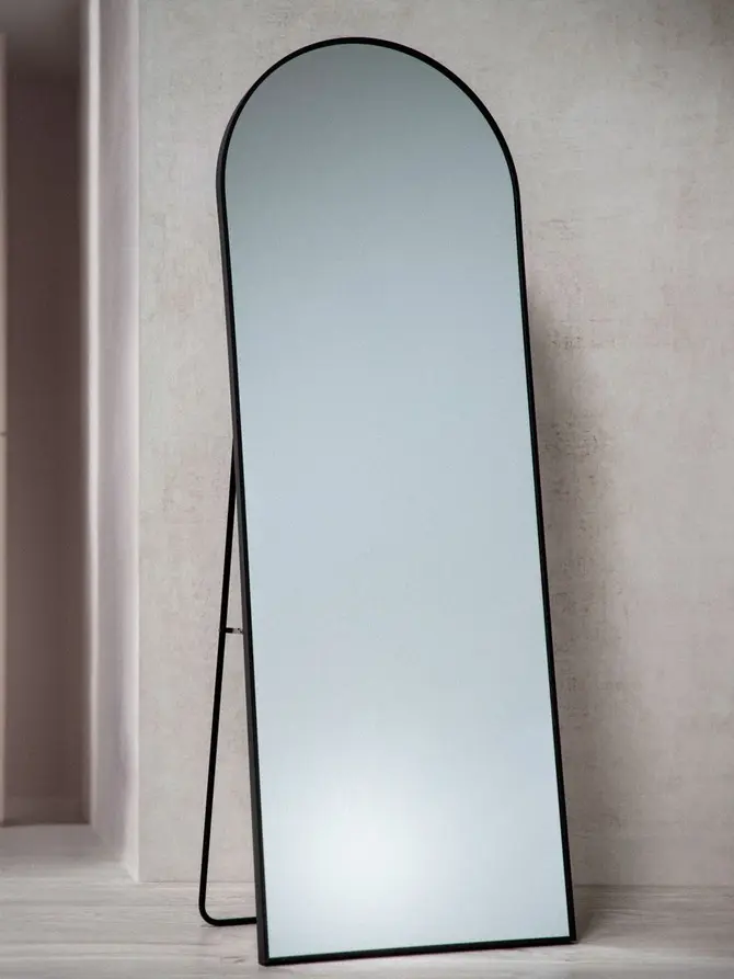 Lustro ELORA stojące czarne 140x50 cm
