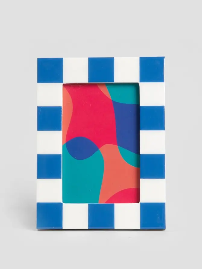 Ramka na zdjęcie KAITY kobaltowo-biała 10x15 cm