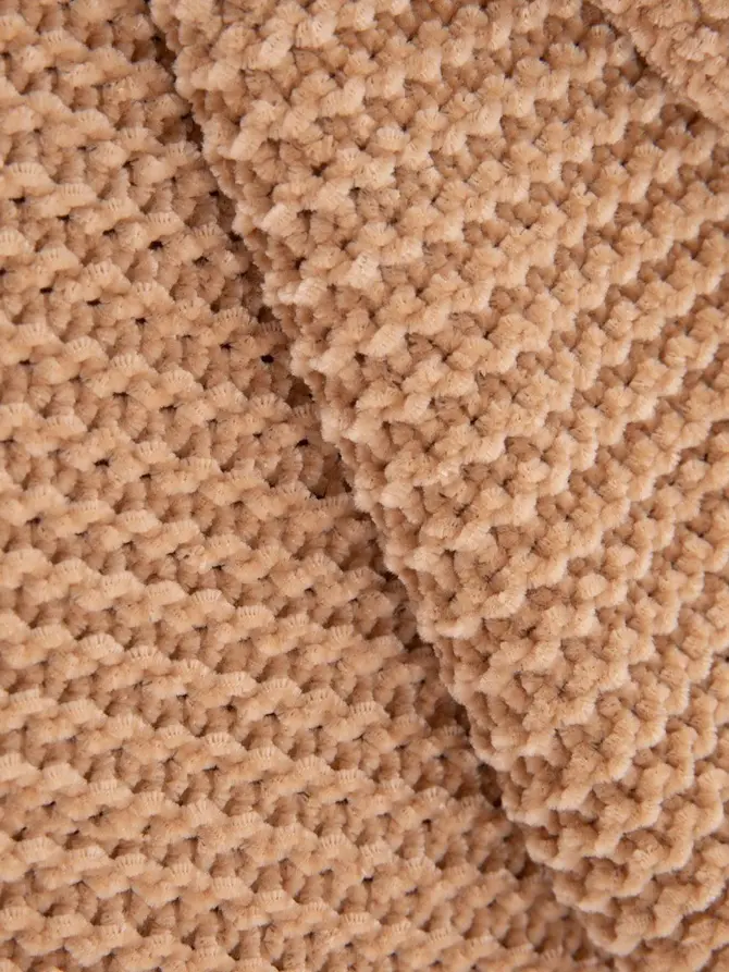 Koc CHENILLE szenilowy beżowy 130x170 cm