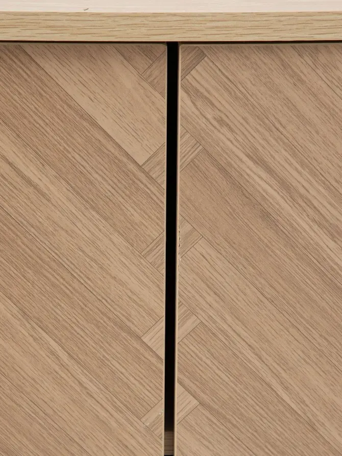 Komoda SWEN naturalna z metalowymi nogami 80x40x88 cm
