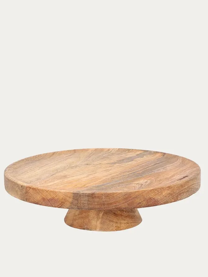 Patera SJAL MANGO drewniana na nóżce 25x7 cm