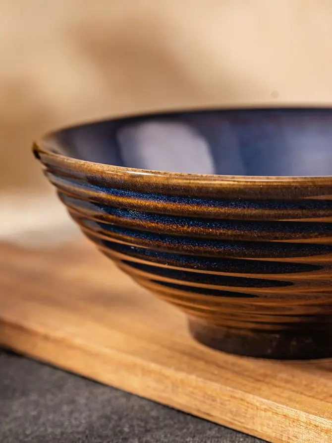 Miska OKINAWA na ramen granatowa 21 cm