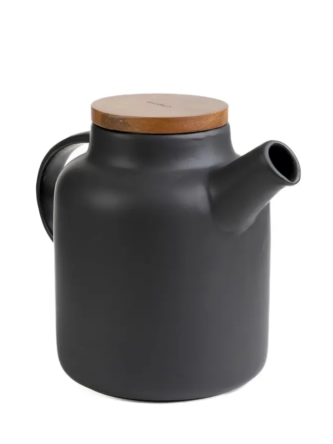 Dzbanek POLINE z akacjowym wieczkiem czarny 1,5l