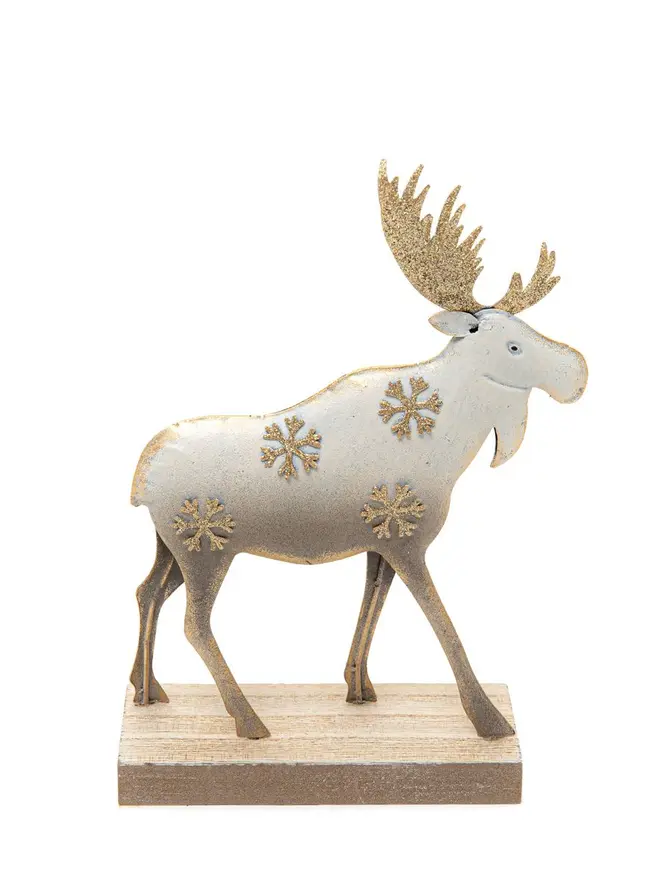 Łoś OLDY METAL beżowy 21x15 cm