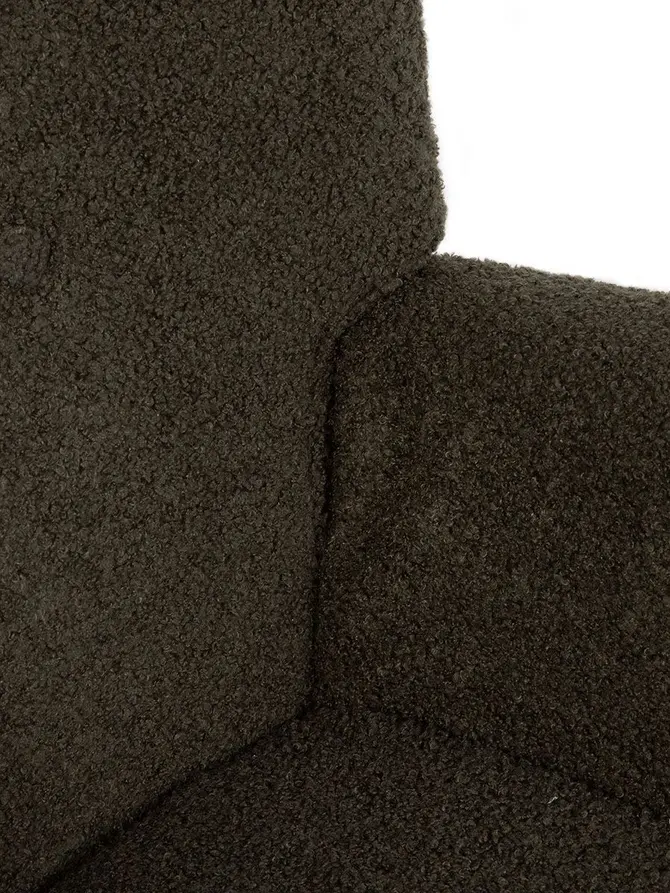 Fotel MOSS TEDDY BOUCLE w tkaninie TEDDY ciemnozielony 70x55x95 cm