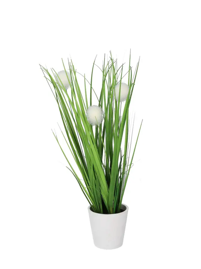 Trawa FERN sztuczna z białymi kulkami 38 cm