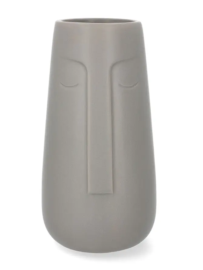 Wazon CERGY ceramiczny szary 13,5x26 cm