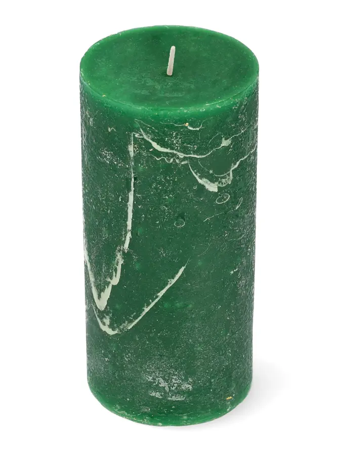 Świeca RUSTIC zielona 7x15 cm