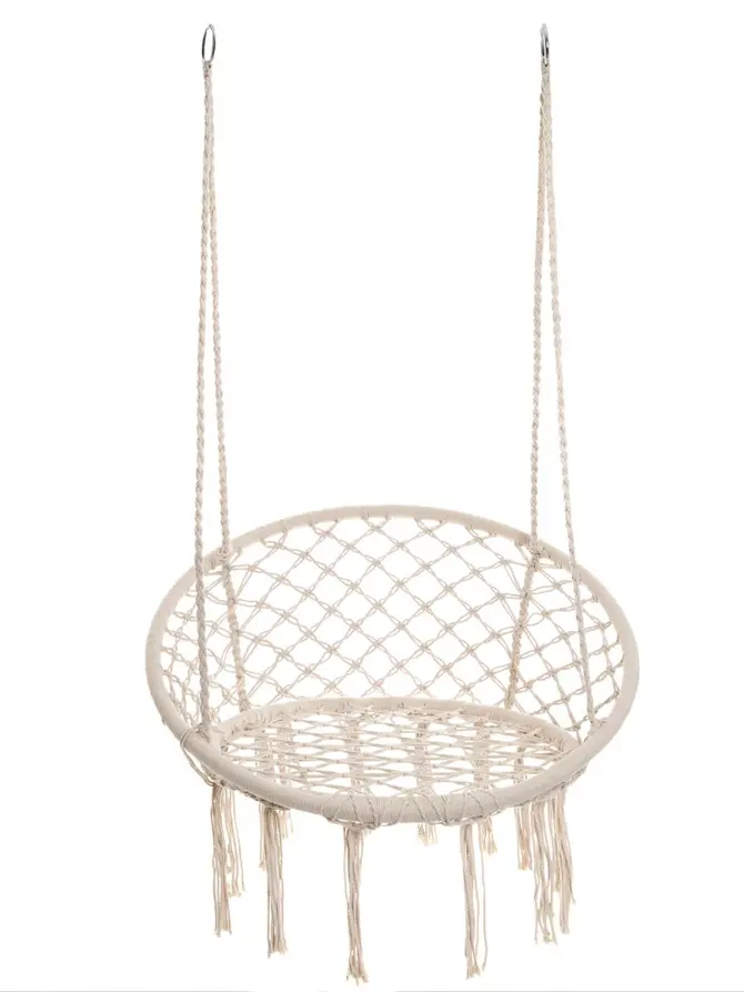 Huśtawka CIRCLE beżowa 82x60x115-138 cm