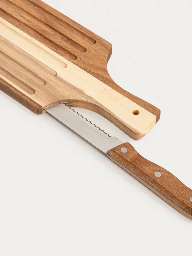 Deska MOOKA do krojenia z nożem 51,5x14 cm
