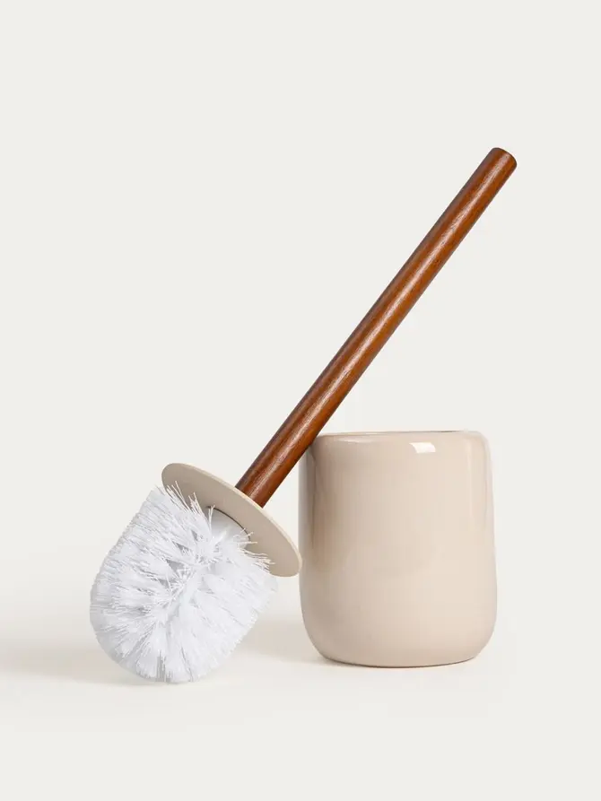 Szczotka do WC MELKARO ceramiczna beżowa 10x18,5 cm