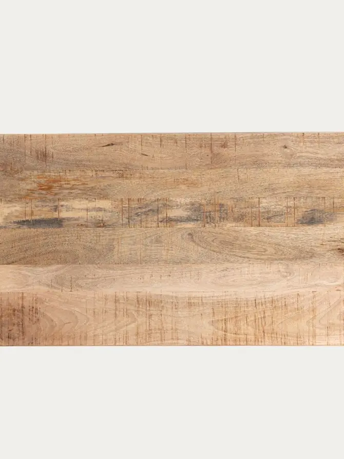 Zestaw stolików kawowych MAYA lite drewno mango + metal 110x60x45 cm/50x50x40cm
