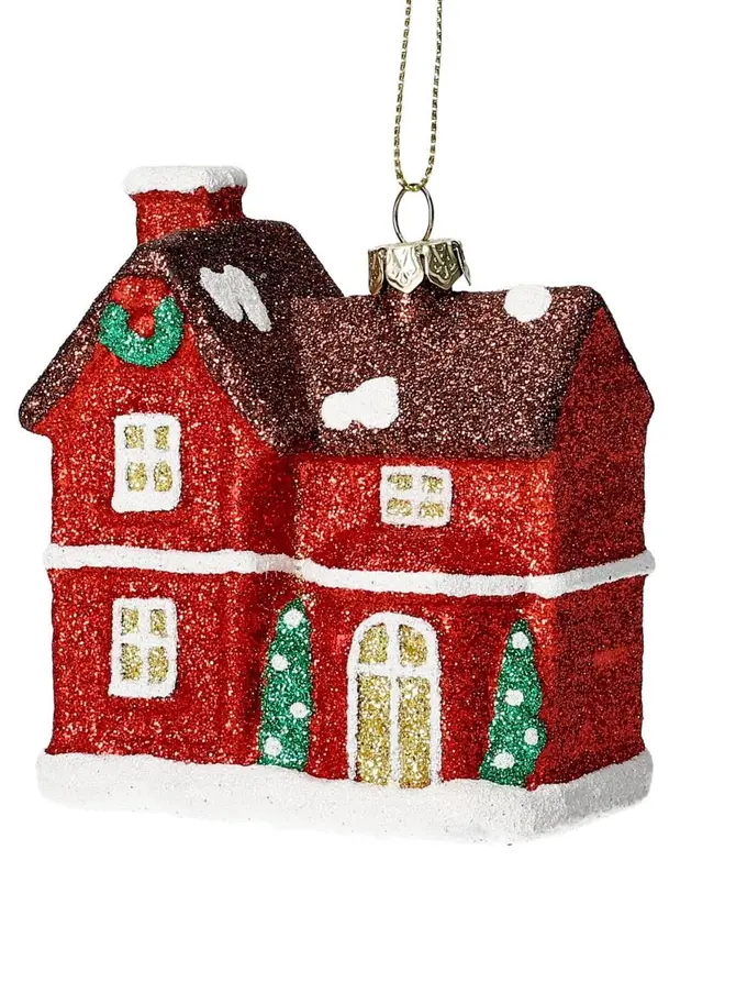 Zawieszka EVI RED domek czerwony 8 cm