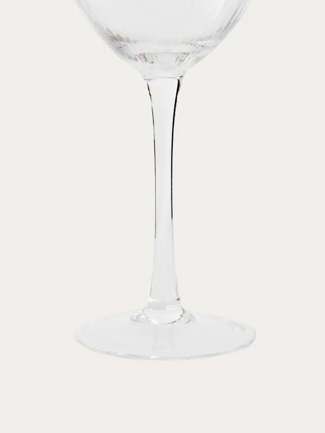 Kieliszek LYNN do wina ryflowany transparentny ze złotym rantem 0,5 l