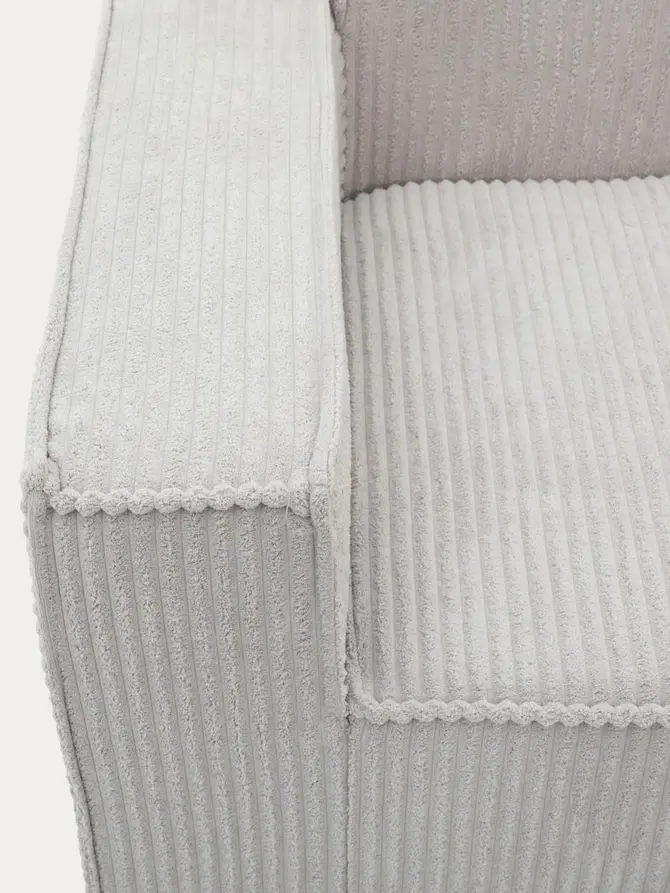 Sofa modułowa LYKKE 3-osobowa jasnoszara piankowa sztruksowa 263x88x73 cm