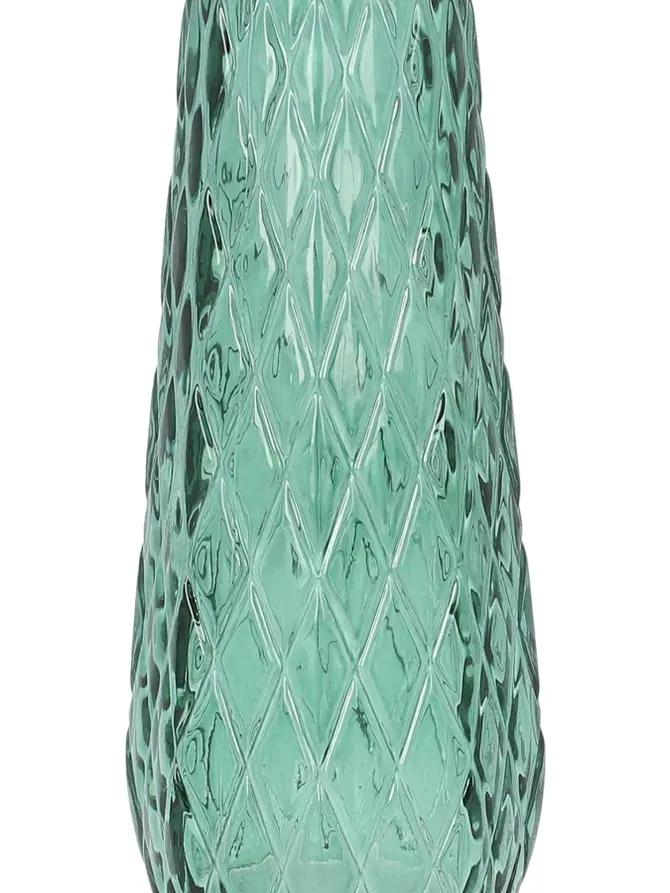 Wazon ARCHIE z tłoczeniem zielony 7x22 cm
