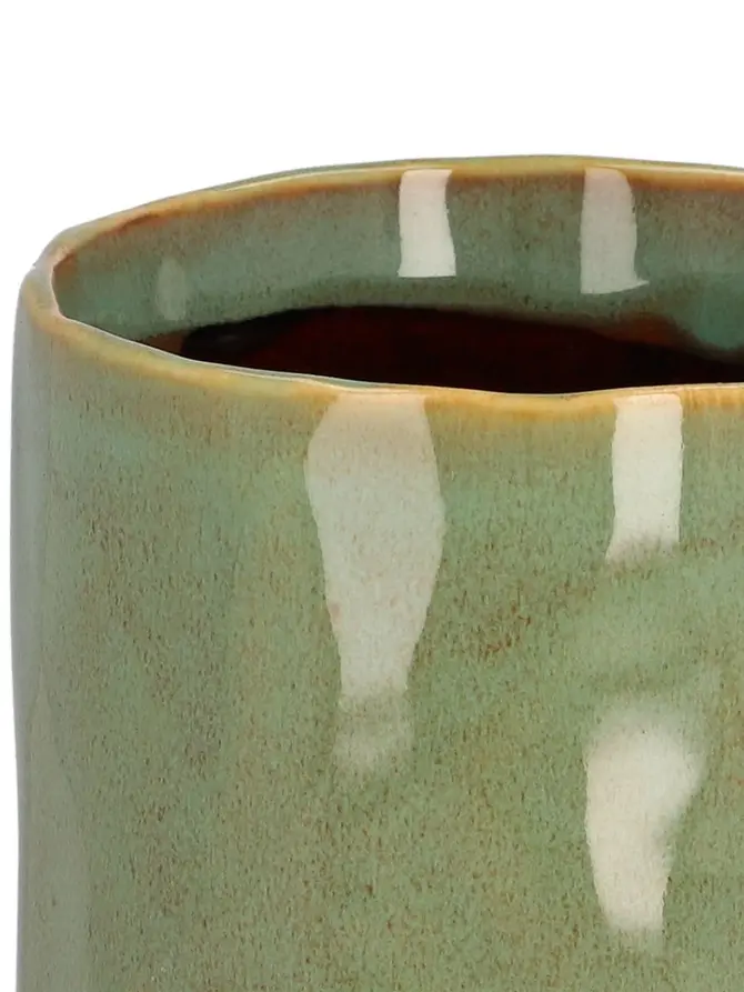 Wazon RONA ceramiczny zielony 10x10x24 cm