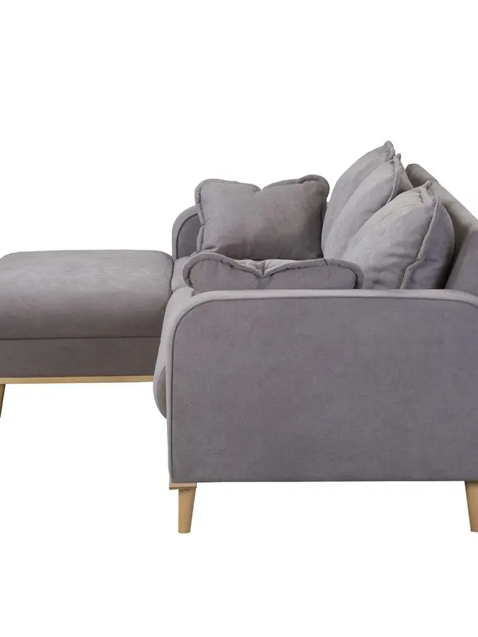 Sofa ILLA Narożnik szary 230x154x84 cm