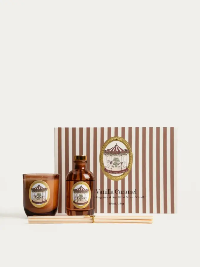 Zestaw zapachowy SWEET CHRISTMAS Vanilla Caramel 150 g + 100 ml