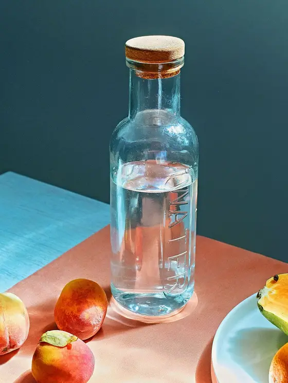 Karafka NATIA z napisem, transparentna 1 l