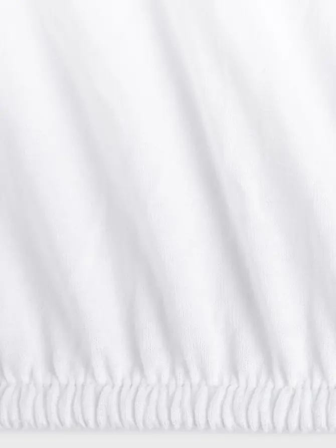 Prześcieradło PELLY jersey białe PREMIUM 160x200 cm