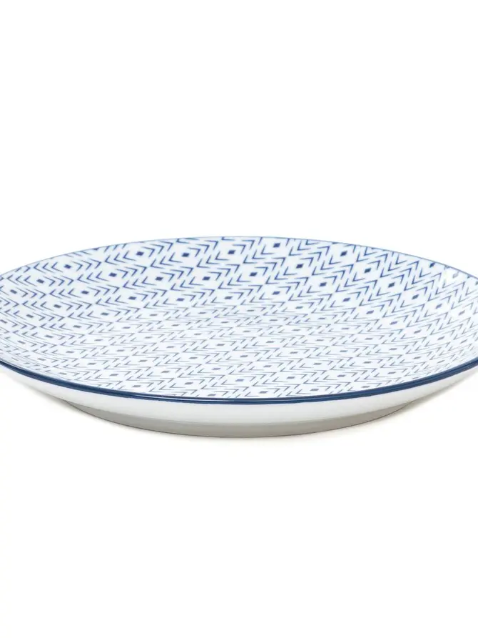 Talerz NAVIA obiadowy granatowy ornamenty 27cm