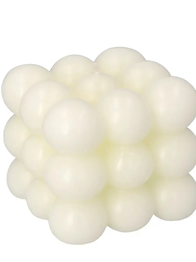 Świeca BUBBLE ecru 10x10x10 cm