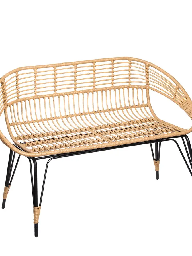 Ławka BOKKA boho pleciona 127x58x80 cm