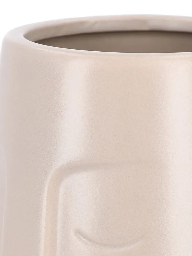 Wazon CERGY ceramiczny beżowy 13,5x26 cm