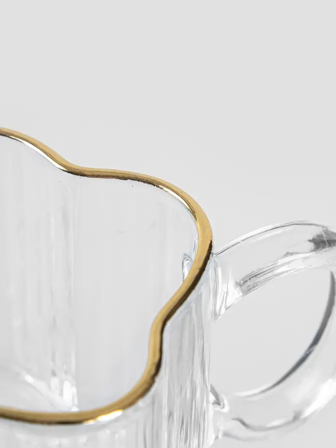 Szklanka ESTATE transparentna ze złotym rantem 0,25 l