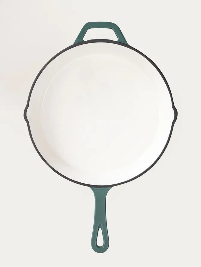 Patelnia żeliwna ANDREAS zielona ombre 26 cm