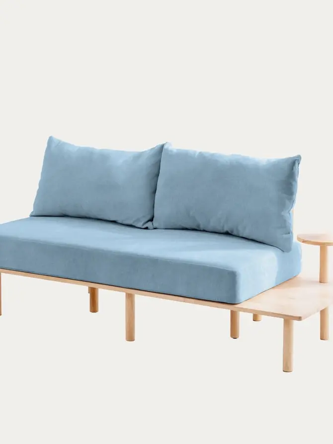 Sofa SERI 2-osobowa niebieska 180x76x75 cm