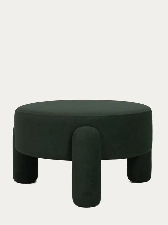 Pufa OLLERA w tkaninie zielona 65x65x36 cm
