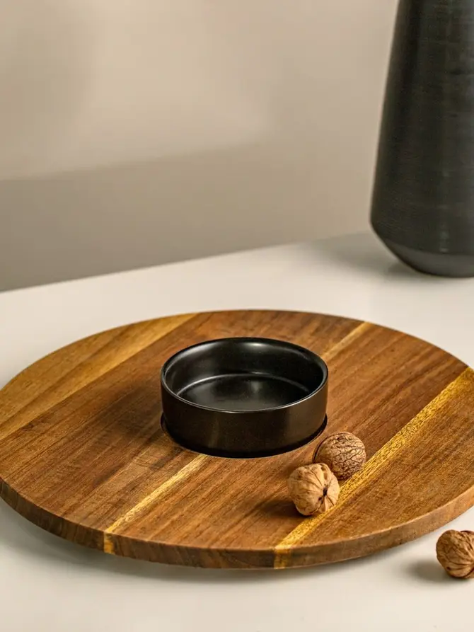 Deska do serwowania FRESCA z ceramiczną miseczką 35x1,5 cm