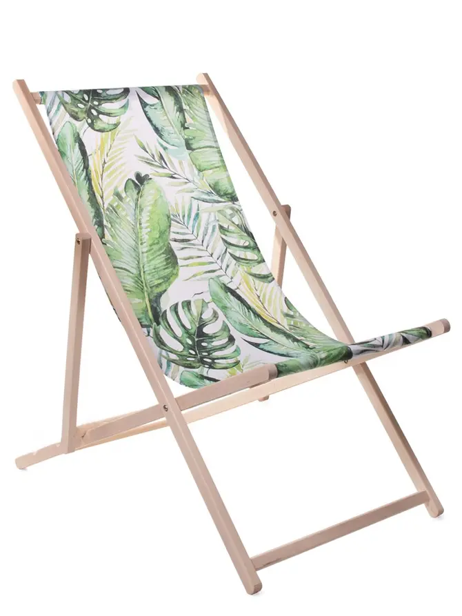 Leżak LEAF drewniany 58,5x71x100 cm