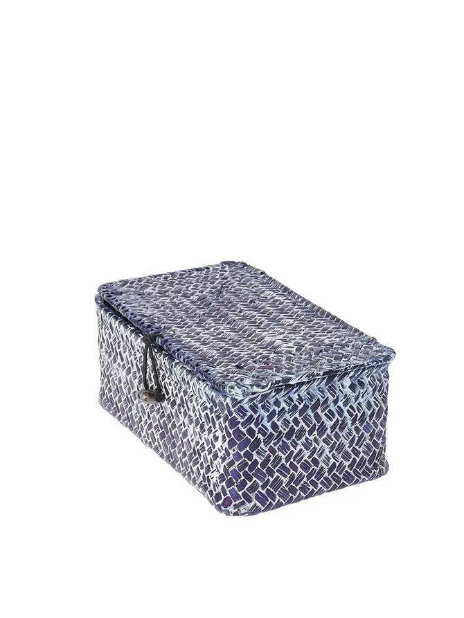 Szkatułka TALULAH granatowa 20x12x8 cm
