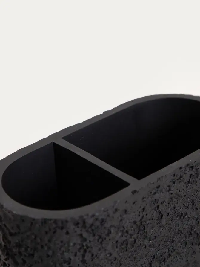 Kubek łazienkowy VOLCANO czarny 13x6,5x10 cm