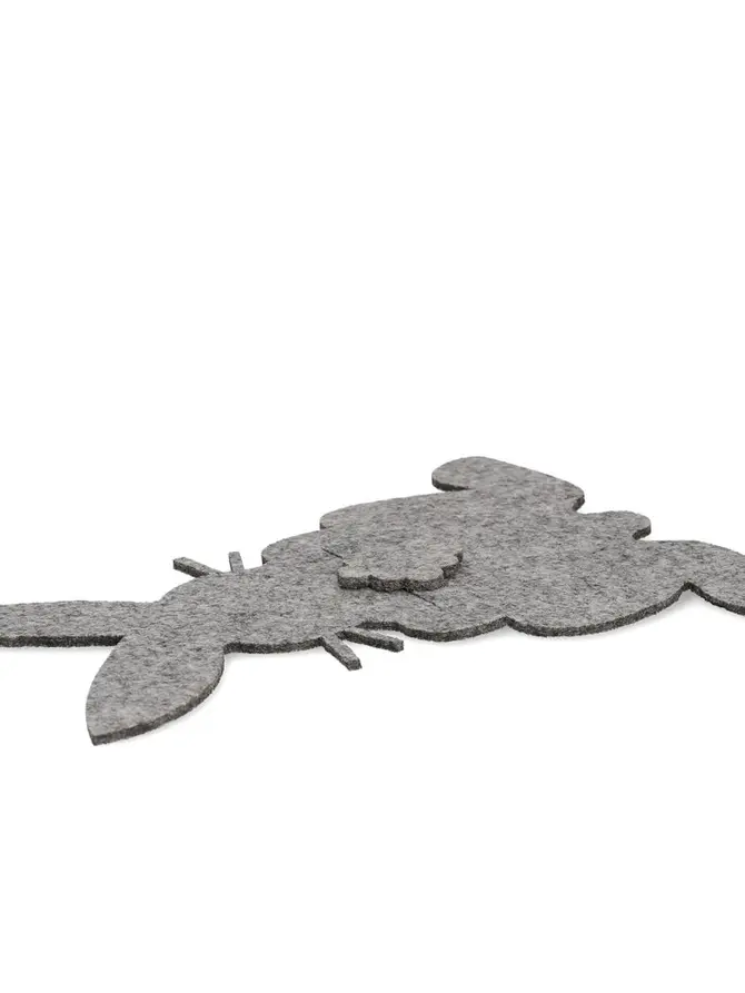 Etui wielkanocne RABBIT POCKET na sztućce z filcu, 2 szt. 21 cm