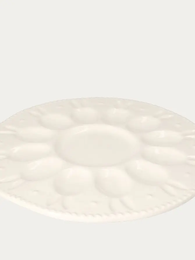 Talerz BALSH na jajka biały 28 cm